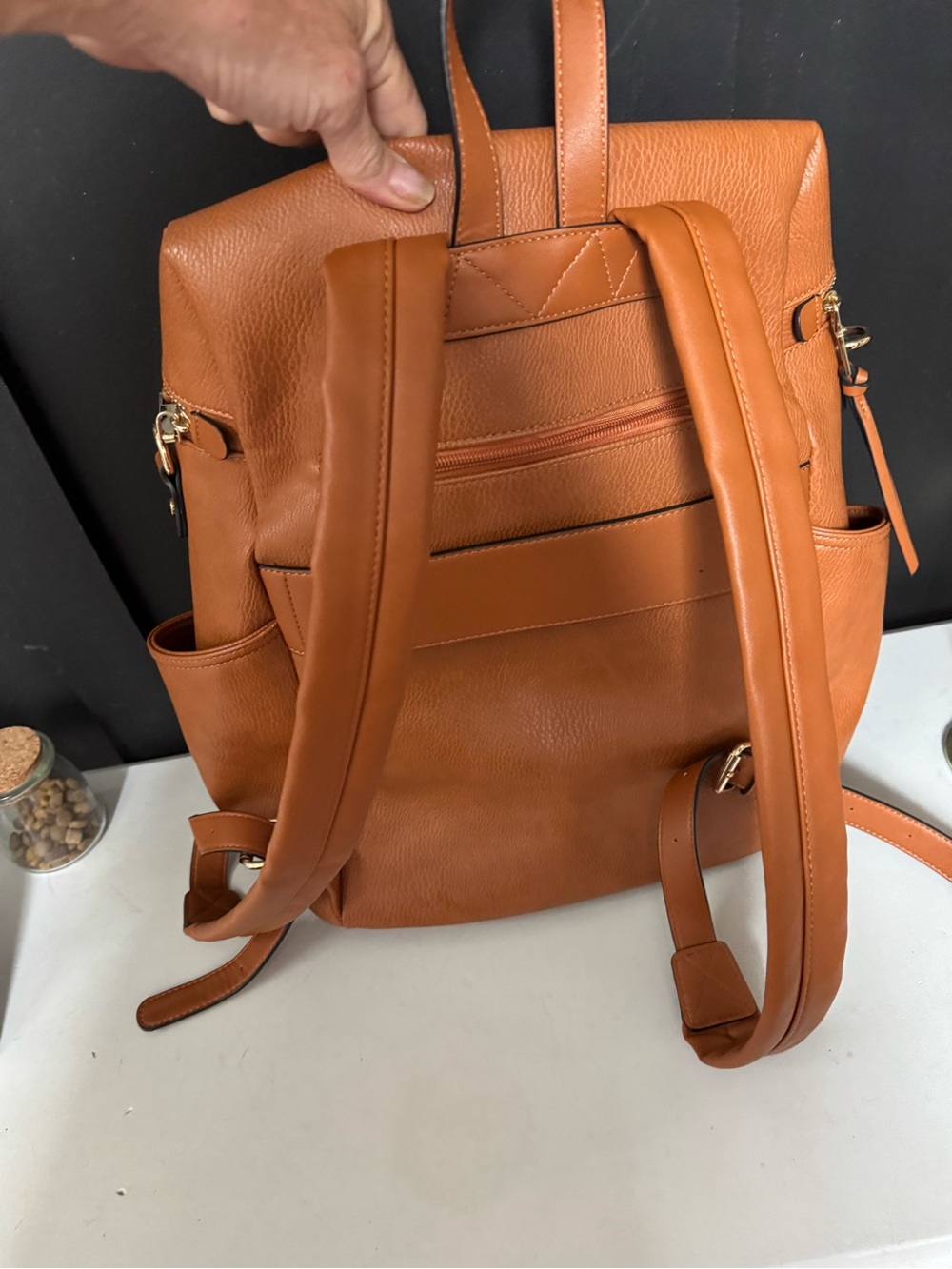 Poppy and peonies commuter backpack - Picture 8 of 9